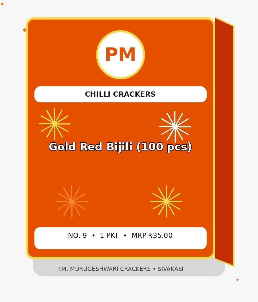 Gold Red Bijili (100 pcs)