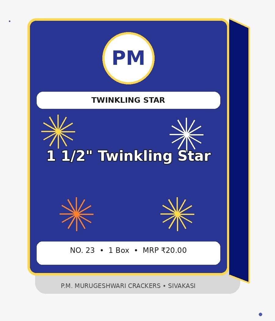 1 1/2" Twinkling Star