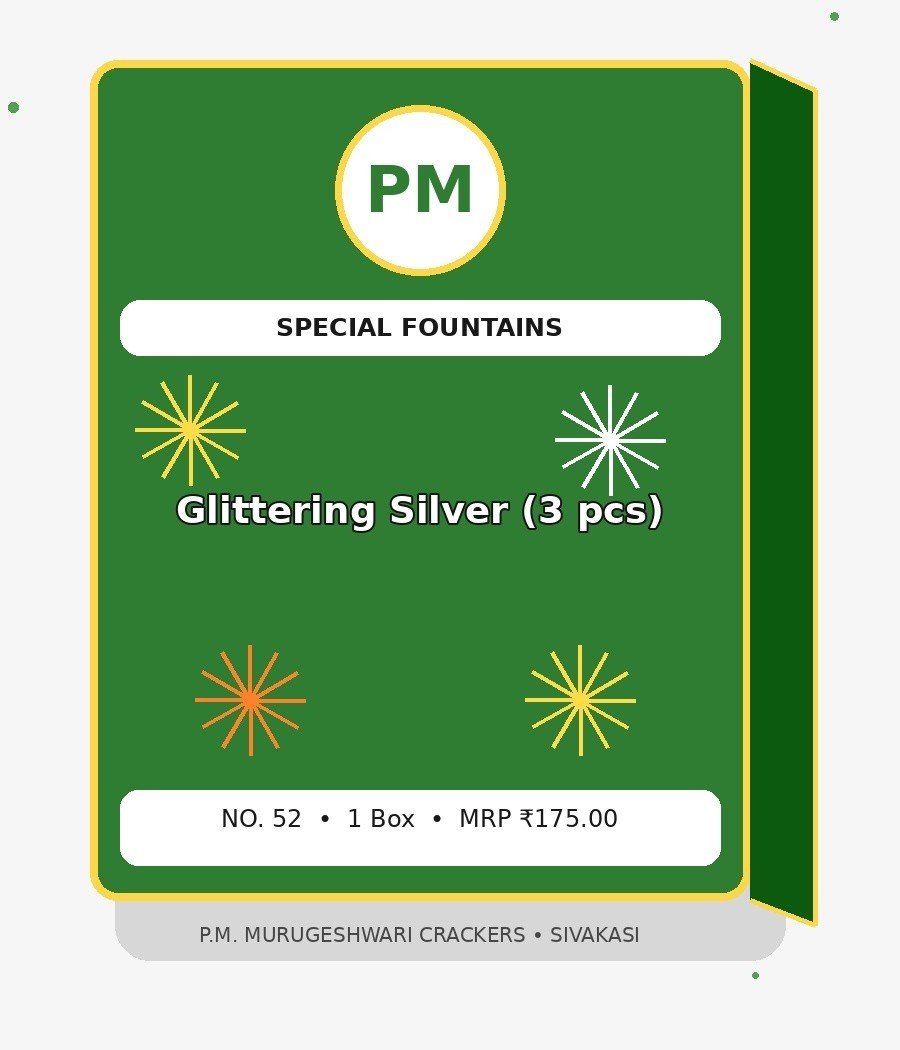 Glittering Silver (3 pcs)