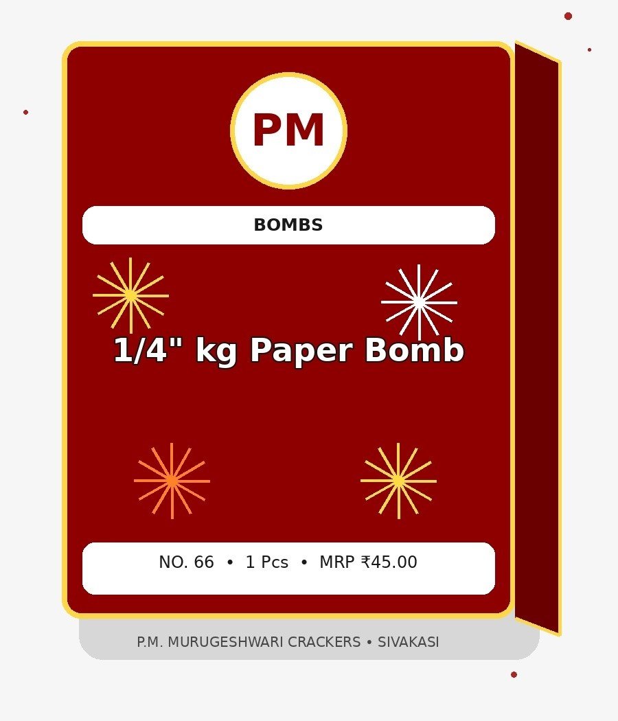 1/4" kg Paper Bomb