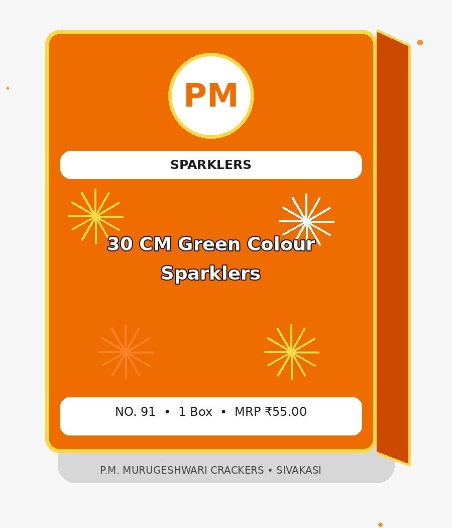 30 CM Green Colour Sparklers
