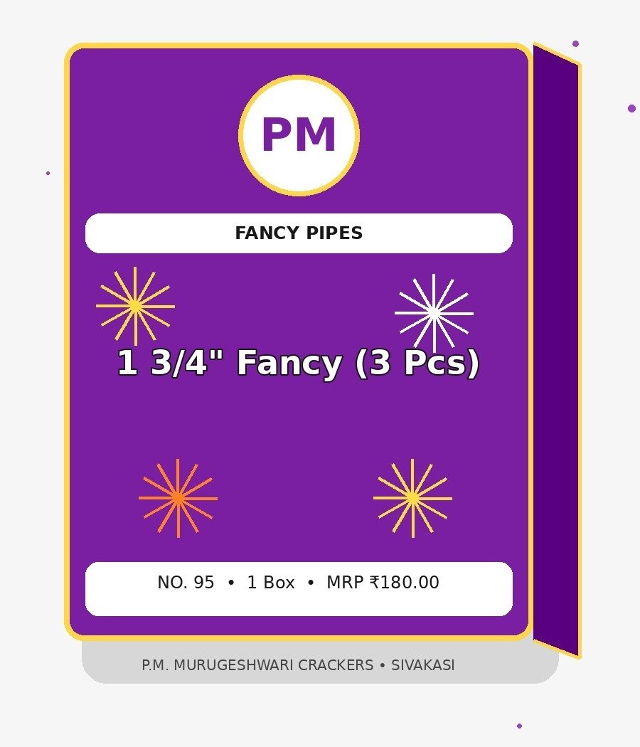 1 3/4" Fancy (3 Pcs)