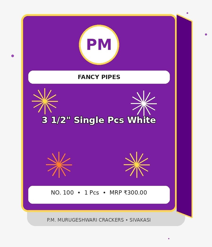 3 1/2" Single Pcs White